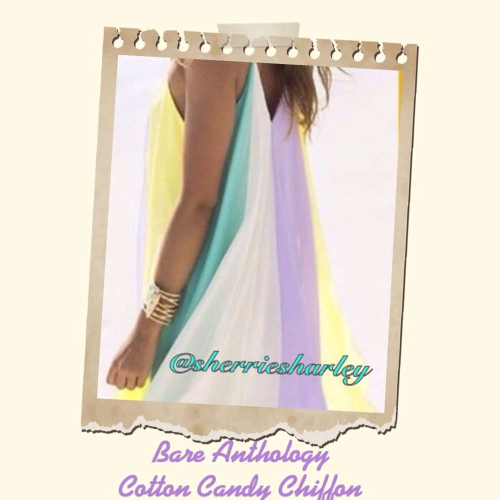 Cotton Candy Color-block Chiffon Dress XXL Plus
